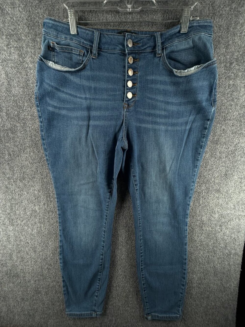 Judy Blue Jeans Women 18W Button Fly Skinny Stretch Denim Shaping Adult Ladies
